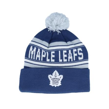 Outerstuff - NHL Ble pom Beanie - Kids Jacquard Cuffed Knit Blue Pom @ Hatstore