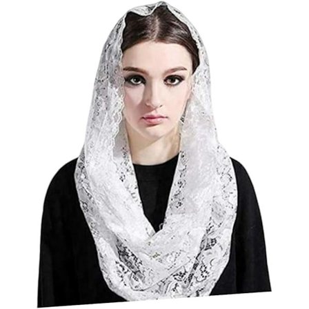 Blonde Slør Messe Sjal Tørklæde Sjal Dame Sjal Kreativt Tørklæde Katolicisme Slør