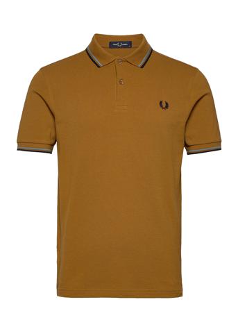 Twin Tipped Fp Shirt Polos Short-sleeved Brun Fred Perry