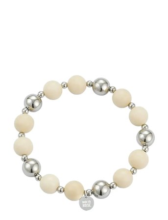 Kelly Bracelet Ivory/Silver Silver Bud To Rose