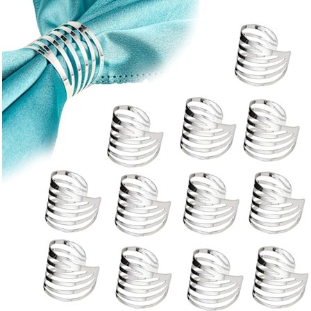 12 stk servietringe til festdekoration