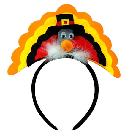 Kalkun Hårbøjle, Thanksgiving Efterår Hovedbeklædning til Kvinder Piger Børn Efterårsferie Fest Kostume Foto Prop