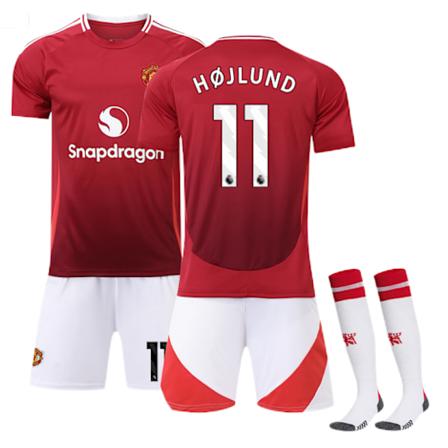 Säsong 24-25 Manchester United hemma fotbollströja för barn nr 11 Højlund S