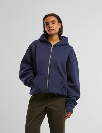 Prohibited Oversized Zip-Hoodie - Navy - XXL