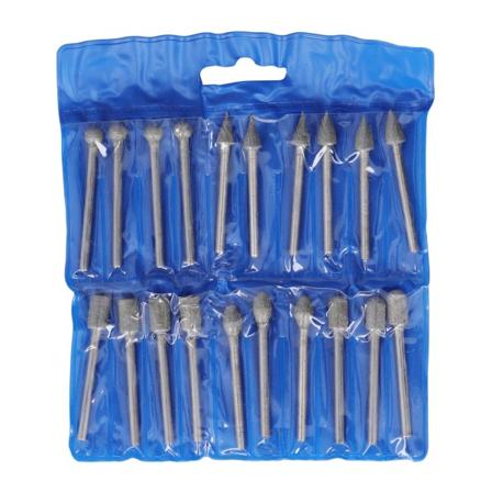 20 stk slibebits roterende gratsæt 1/8 tommer skaft Universal montering til DIY polering gravering