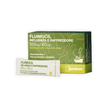 Fluimucil Influenza Raffreddore 500mg/60mg 8 Buste