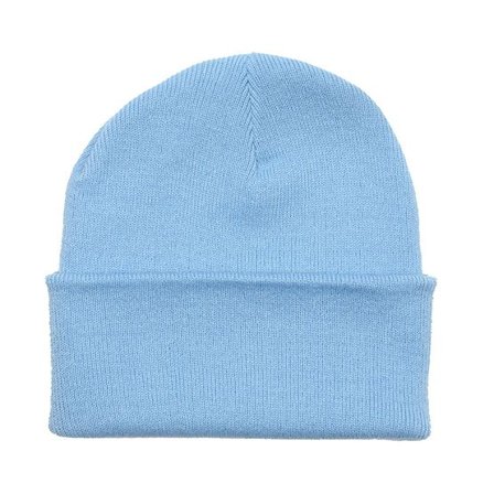 Beechfield - Blå cuff Beanie - Sky Blue Cuff Blank Beanie @ Hatstore