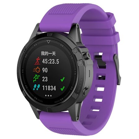 Silikonarmband Garmin Fenix 5/5 Plus Lila