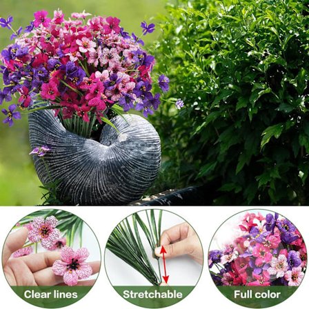 Sett med 9 Kunstige Plastblomster Utendørs Kunstige Blomster Ut, ZQKLA