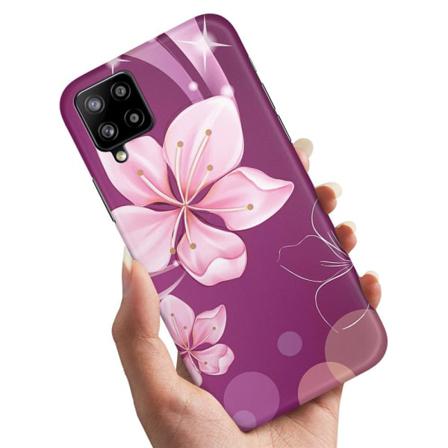 Samsung Galaxy A12 - Skal / Mobilskal Vit Blomma