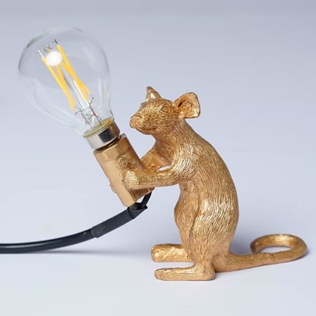 Mouse Shape Bordslampa, Resin Creative Desk Light Bedsi