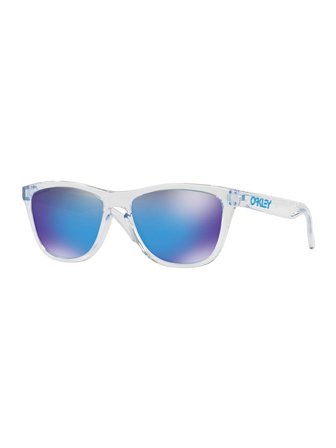 Oakley Men's Sunglasses with a frame made of synthetic in transparent and lenses made of polycarbonate in blue