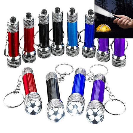 Mini Led Ficklampor Nyckelring, 2,5 Inches Mini Plastic Pocket Torch - 5-lampa Led Nyckelring För Camping, Barn, Party Favor, Present, Pris, Pocket
