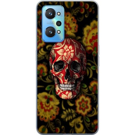 Kompatibelt Mobilskal till Realme GT Neo2 Blommig dödskalle