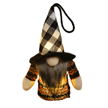 Light Up Gnome Decor Halloween Witch Gnomes Plysch Halloween Gnome Ansiktslös docka med lätta Halloweenpresenter för barn Kvinnor Män c