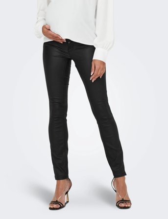 Only Maternity Olmkendell Reg Sk Ank Coated Dnm Noos - Black - L x 32