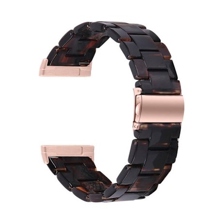 Fitbit Sense / Versa 3 klockarmband med hartspärlor - Mörk Honung