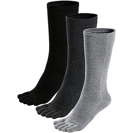 Miesten varvassukat juoksuun, viisisormisukat puuvillaa, urheilu 3-4 kpl