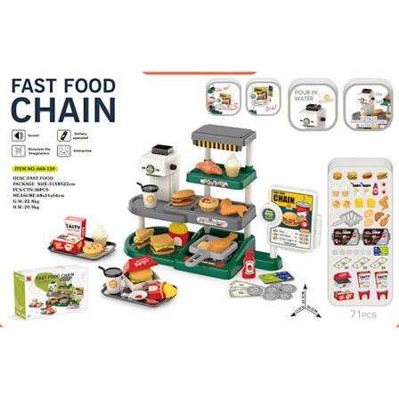 Lekkafé för Barn - Komplett med Kaffemaskin, Munkar och Kök | Rolig Leksak för Rollspel med Låtsasmat