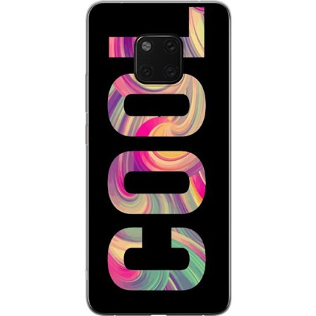 Yhteensopiva Puhelinkuori Huawei Huawei Mate 20 Pro Nykytaiteellinen typografia taiteilu sanaa LOVE nestemäisissä sateenkaariväreissä mustaa taust