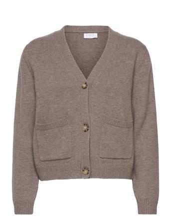 Wool Cardigan Brown Enkel Studio