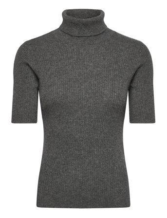 Davida Cashmere | Turtleneck Rib T-Shirt | M