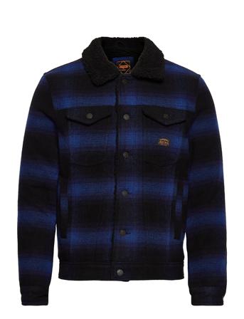 Highwayman Wool Sherpa Trucker Patterned Superdry