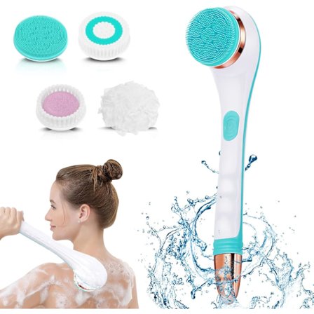 Ryggskrubber Kroppsbørste, Elektrisk Kroppsskrubbersett, Ryggskrubbere for bruk i dusj, USB Oppladbar Ryggbørste Dusjbørste