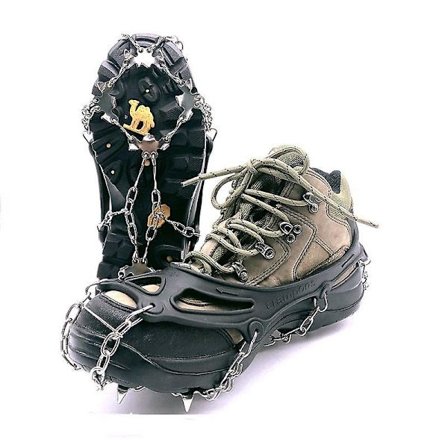 Crampons Ice Cleats For Shoes And Boots, 19 Teeth Claws Micro Spikes Footwear Ice Traction System, M(36-40)
