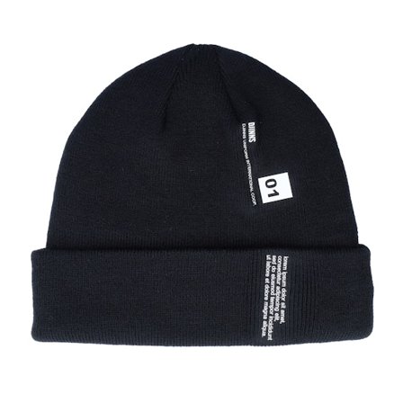 Djinns - Negro cuff Beanie - Lorem Ipsum Black Cuff @ Hatstore