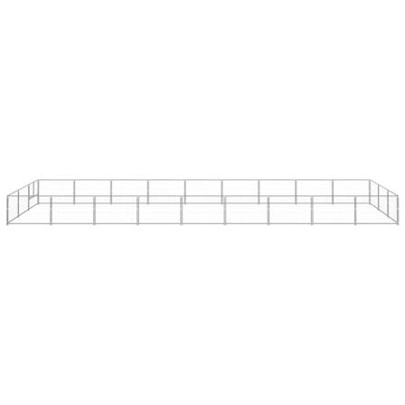 Vidaxl Hundgård Silver 27 M² Stål Silver