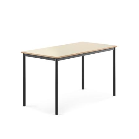 Tisch BORÅS, 1400x700x760 mm, Laminat Birke, anthrazit