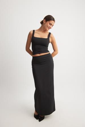 NA-KD Jupe moulante à taille basse - Jupes longues - Noir - Medium