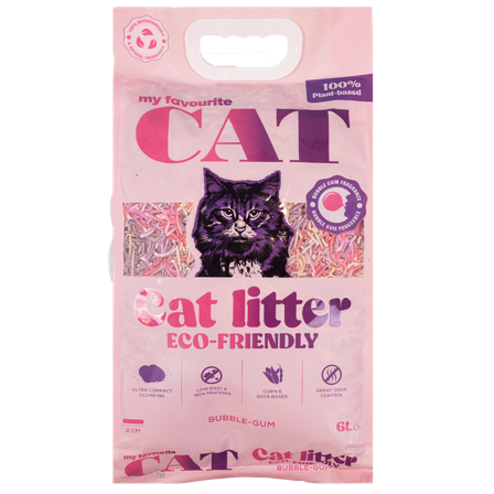 My favourite CAT - Eco-Friendly Cat Litter 6L - Bubble-gum - Katt - Kattesand & kattestrø - Økologisk kattesand og kattestrø - ZOO.no