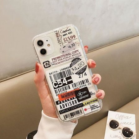 Stöttåligt Mobilskal iPhone 12/12 Pro - Fashion Streckkoder