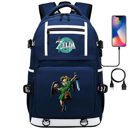 Zelda-Link Print Ryggsekk for Tenåringer og Studenter - Skolesekk, Boksekk for Menn og Kvinner