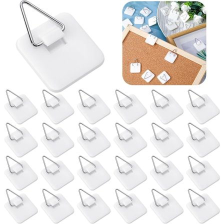 25 stk Selvklebende Bildehengere Skumplate Bildehengere Uten Spiker Plast Bildehengere Klistremerker Hengere for Hjem Veggkunst Bilde Foto Fr