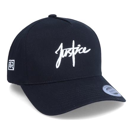 Fair - Justice Script 3D A-Frame Black Adjustable Adjustable Black Cap - @ Hatstore