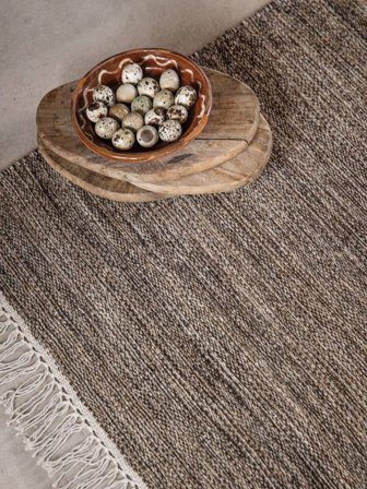 Plain (Single Colored) Melange Rug - Brown 160X230