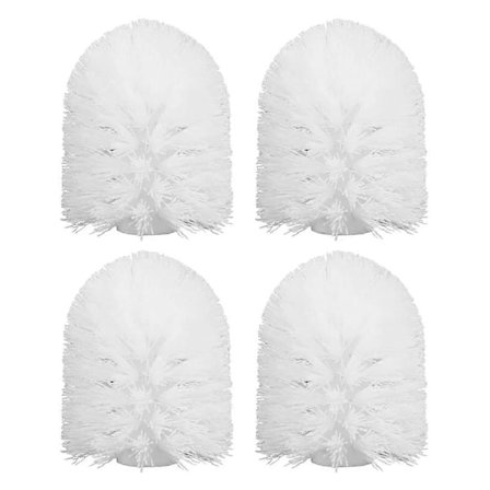 4 stk. Udskiftningshoveder til toiletbørster med gevind Toiletbørstehoved Badeværelsestilbehør