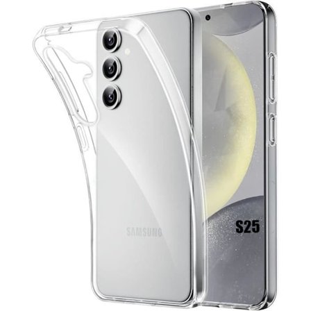 Etui til Samsung Galaxy S25, blød forstærket beskyttelse Stødsikker gennemsigtig silikone