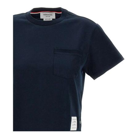 Thom Browne, T-Shirts Blauw, Dames, Maat:XS