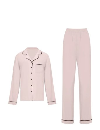 Charli Pyjama Top And Pants Set Pink Dorina