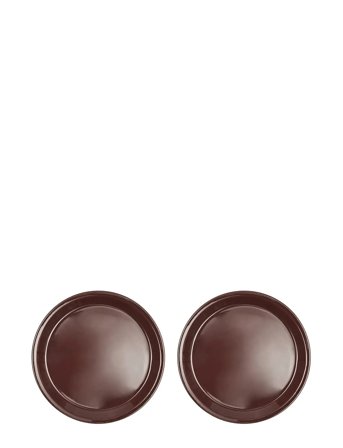 OYOY Living Design Yuka Lunch Plate - Pack Of 2 - Brown - Ø 22 CM