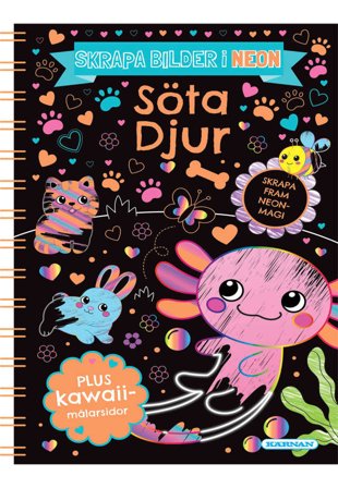 KÄRNAN Pysselbok Skrapa bilder i neon Skapa & pyssla Unisex ONESIZE