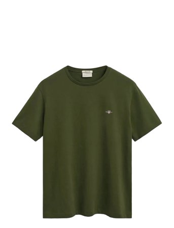 GANT Reg Shield Ss T-Shirt - Green - XXL