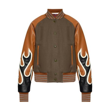 Palm Angels Bomber jacket , Bruin , Dames , Maat: M