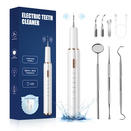 Tannrens, elektrisk liten slipemaskin, polering og reparasjon av tenner, rengjøring og fjerning av tannstein