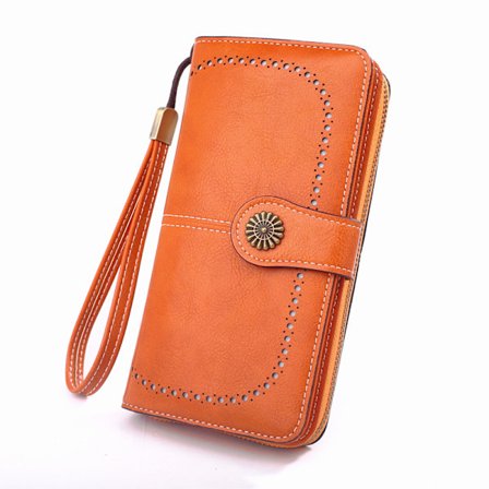 Aito nahkainen naisten lompakko RFID-estolla Luottokorttilaukku Suuri