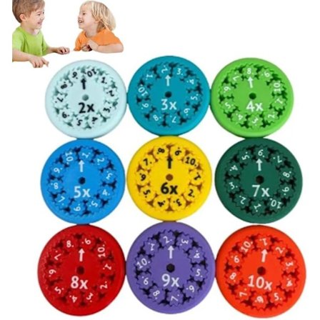 Matte-snurror för matematik, Matte-snurror med fakta, Runda Matte-snurror som flyger, Matte-snurror för alla som stimmar och fidgetar och lär sig 